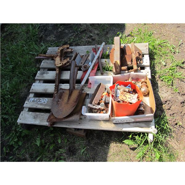 ASST PLUMBING SUPPLIES, WIRE STRETCHERS, TRAILER BALLS & RECEIVERS