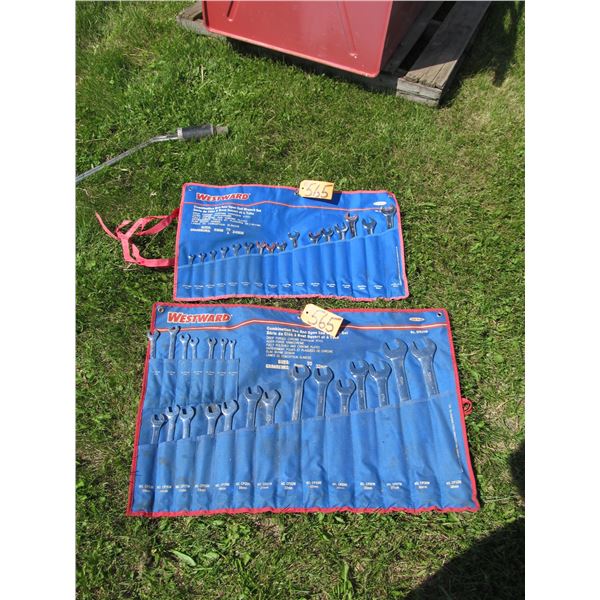2 WESTWARD METRIC COMBINATION BOX/OPEN END WRENCH SETS (8MM-32MM)