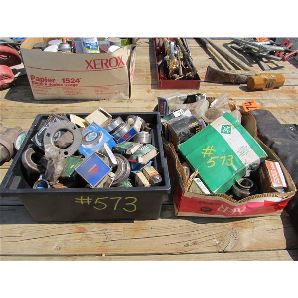 2 BOXES OF BEARINGS & SPROCKETS