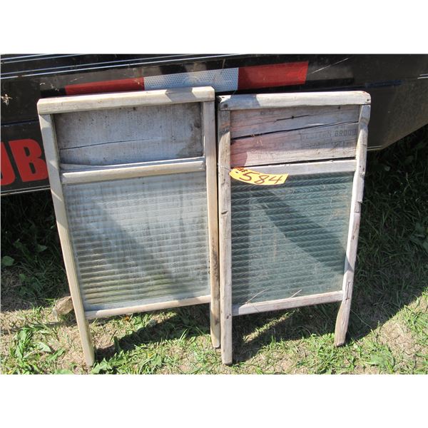 2 VINTAGE WASH BOARDS