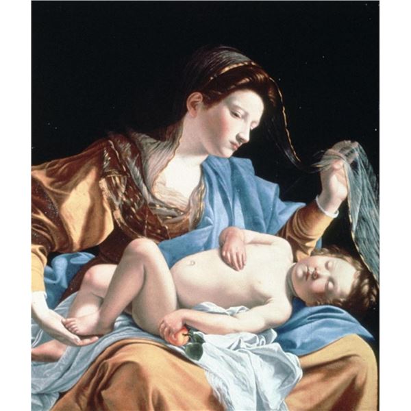 Orazio Lomi Gentileschi - Madonna with sleeping christ child