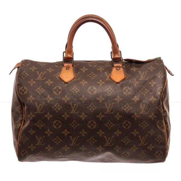 Louis Vuitton Brown Speedy 35cm Satchel Bag