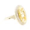 Image 2 : 4.76 ctw Yellow Diamond Ring - 18K White and Yellow Gold