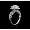 Image 3 : 18KT White Gold 3.57 ctw Diamond Ring