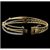Image 3 : 1.31 ctw Diamond Bangle Bracelet - 14KT Yellow and White Gold