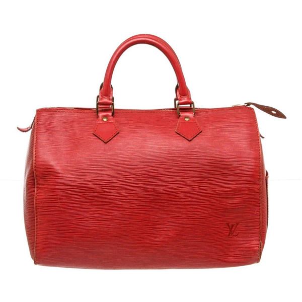 Louis Vuitton Red Epi Leather Speedy 30 cm Bag