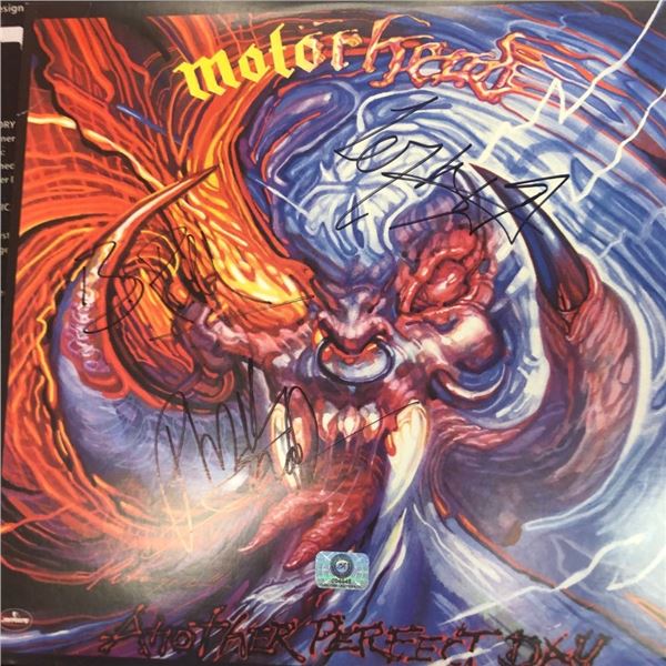 Signed Motorhead Another Perfect Day Album Cover