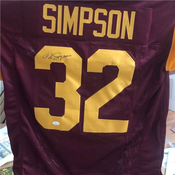 Signed OJ Simpson USC Jersey