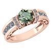 Certified 2.15 Ctw Green Amethyst And Diamond VS/SI1 14