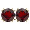 Certified 6.00 Ctw Genuine Garnet 14K Yellow Gold Stud