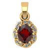 Certified 0.38 Ctw Garnet And Diamond 14k Yellow Gold S