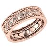 Certified 0.10 Ctw Diamond VS/SI1 Filigree Band 18K Ros