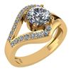 Certified 1.04 Ctw Diamond Wedding/Engagement Style 14K