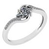 Certified 0.51 Ctw Diamond 14k White Gold Halo Promise