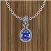 Certified 1.96 Ctw Tanzanite And Diamond VS/SI1 14K Whi