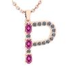 Image 1 : Certified 1.67 Ctw Pink Tourmaline And Diamond Alphabet