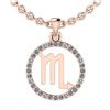 Image 1 : Certified 0.14 Ctw SI2/I1 Diamond 14K Rose Gold Zodiac
