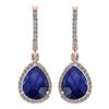 Certified 4.35 Ctw Blue Sapphire And Diamond Wedding/En