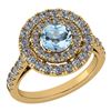 Certified 1.99 Ctw Aquamarine And Diamond Wedding/Engag