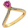 Certified 0.97 Ctw Pink Tourmaline And Diamond 14k Yell