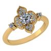 Certified 0.68 Ctw Diamond Wedding/Engagement Style 14K
