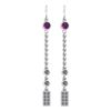Image 1 : Certified 1.13 Ctw Amethyst And Diamond VS/SI1 Earrings