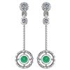 Certified 0.31 Ctw Emerald And Diamond Wedding/Engageme