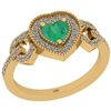 Certified 0.82 Ctw SI2/I1 Emerald And Diamond 14K Yello