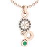 Image 1 : Certified 0.26 Ctw Emerald And Diamond Octopus Styles P