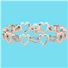 Certified 0.55 Ctw SI1/I2 Diamond 18K Rose Gold Bracele