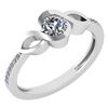 Certified 0.52 Ctw Diamond 14k White Gold Ring VS/SI1