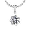 Image 1 : Certified 0.84 Ctw Diamond I1/I2 Solitaire Pendant Neck