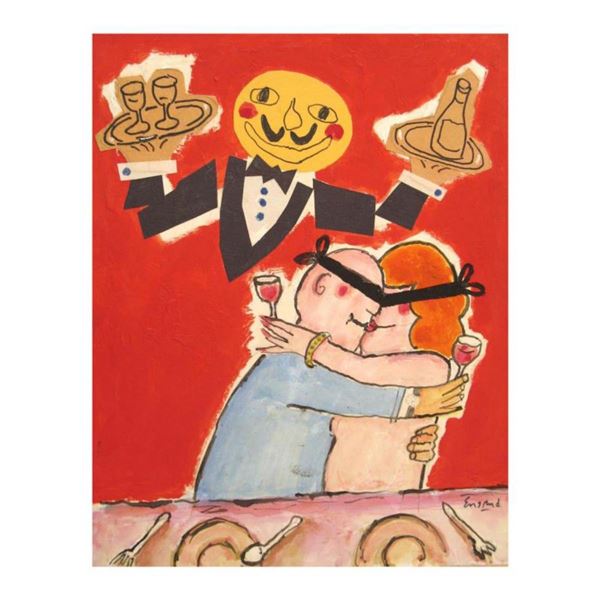 Wayne Ensrud "The Lovers" Mixed Media Original Artwork; Hand Signed; COA