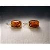Image 1 : Estate 18K YG Gold Handmade Amber Earrings #1906351