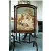 Image 1 : Rosewood Fire Screen with Gorgeous Needlepoint #1916406