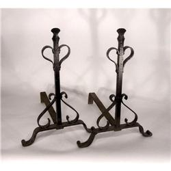 Pair of Andirons, Mission style #1934688