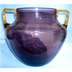 LARGE STEUBEN / SINCLAIR PLUM VASE WITH AMBER #1934743