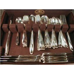 Silver SCULPTURE Sterling R&B Serves 8, 63 pcs #1934887