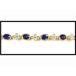 18K Gold Sapphire Diamond Bracelet(was $1100) #1934908