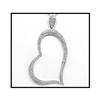 Image 1 : LARGE WHITE GOLD HEART PENDANT 137 DIAMONDS(was#1934914