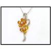 Image 1 : PLATINUM PENDANT FINE GOLDEN SAPPHIRES AND #1934915