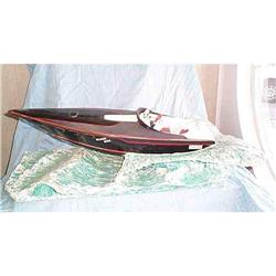 Cigarette Speedboat Model Scratch Built Black #1935049