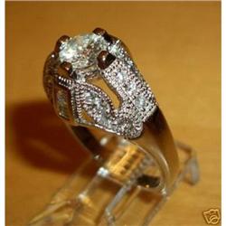 14K White Gold 1.01 ct Diamond Engagement Ring #1935214