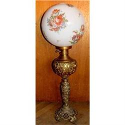 Victorian Angel Cherub Parlor Lamp Flower Shade#1935274