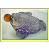 Image 1 : ANTIQUE CHINESE AMETHYST SNUFF BOTTLE TOAD #1935307