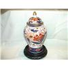 Image 1 : Ginger Jar and Stand Goldamare Handpainted #1941670