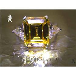 RHJ Octagon Cut Intense Canary Cubic Zirconium #1941842