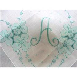 EMBROIDERY/PATCHWORK HANKY MONOGRAM "A" #1942034