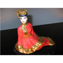 Woman in sitting position gold plated figure! #1942066