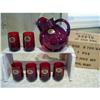 Image 1 : Anchor Hocking Royal Ruby Juice Set in Original#1942145